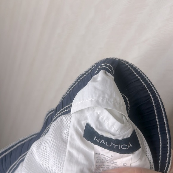 ❤️ NAUTICA classic logo tri-block series swim trunks SIZE LARGE - Picture 6 of 6